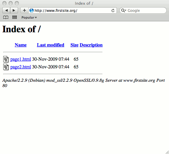 Website running under Apache on Ubuntu 9.10 (Karmic).