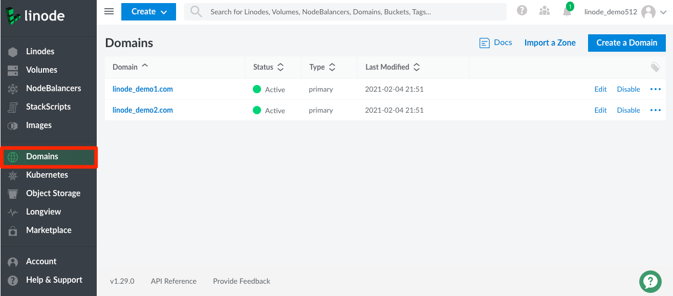 Cloud Manager Domains